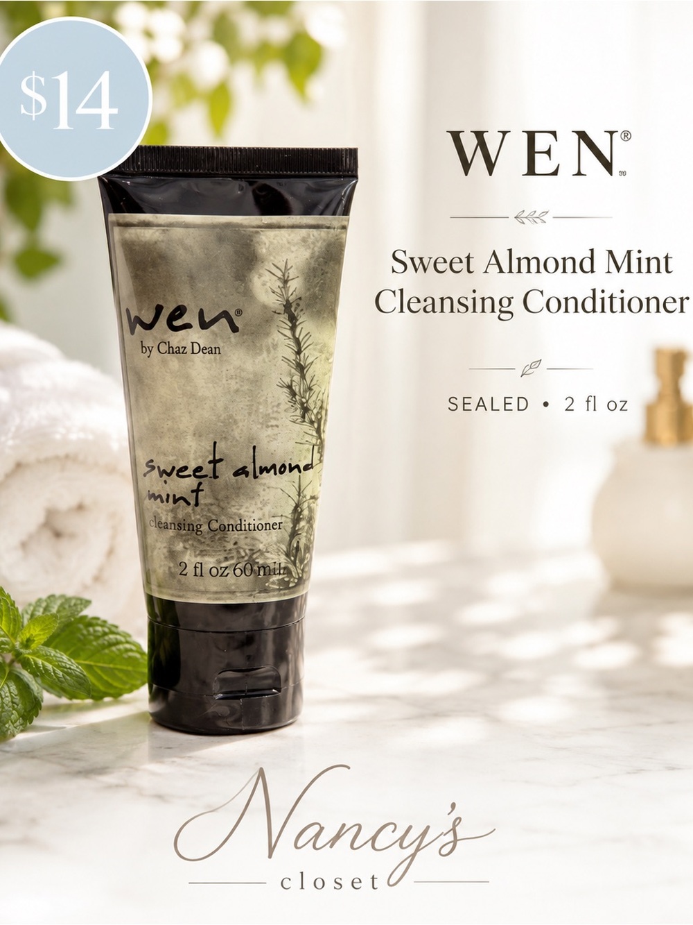 WEN SEALED cleansing conditioner hair treatment sweet almond mint